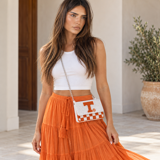 TN Orange for Me Beaded Purse