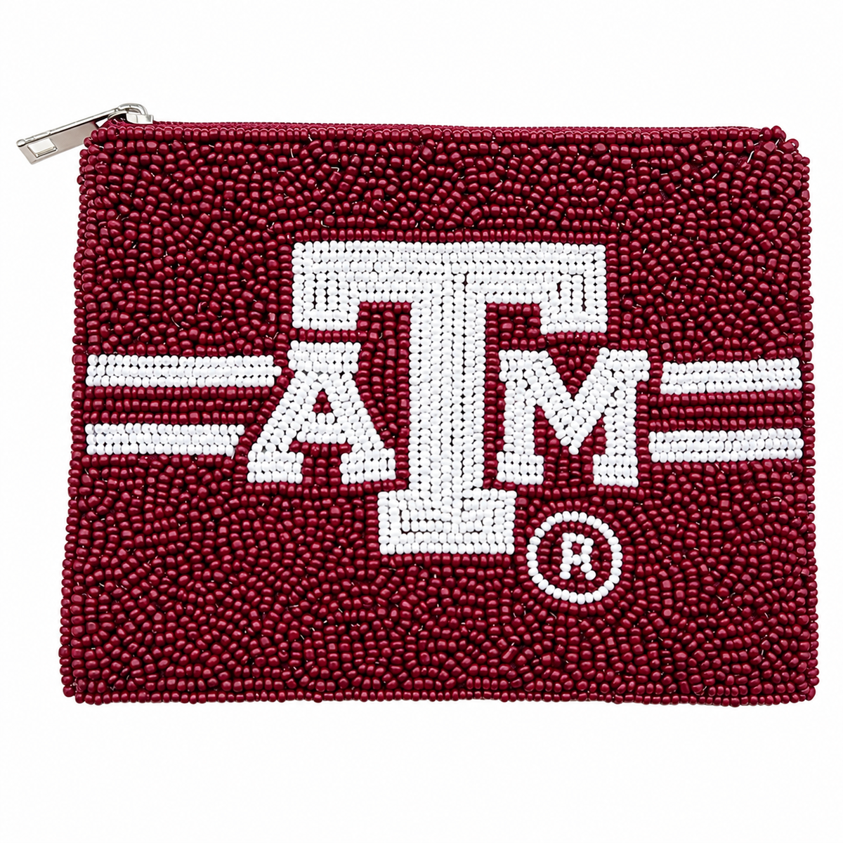 Texas A&M Aggies Beaded Zip Pouch
