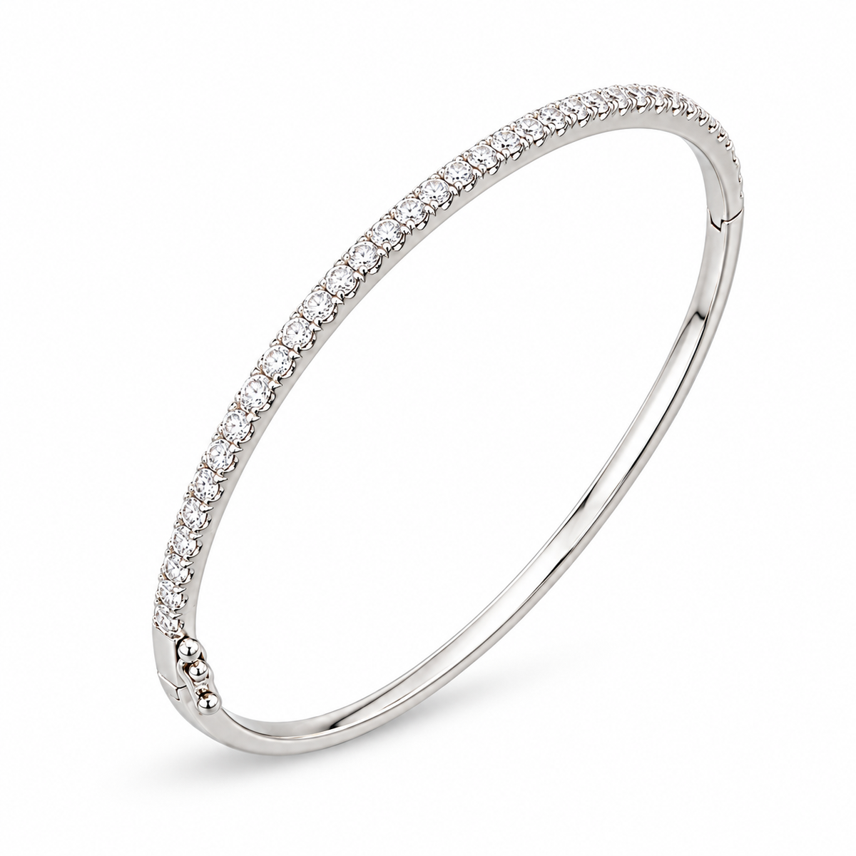 Pave Moissanite Bangle