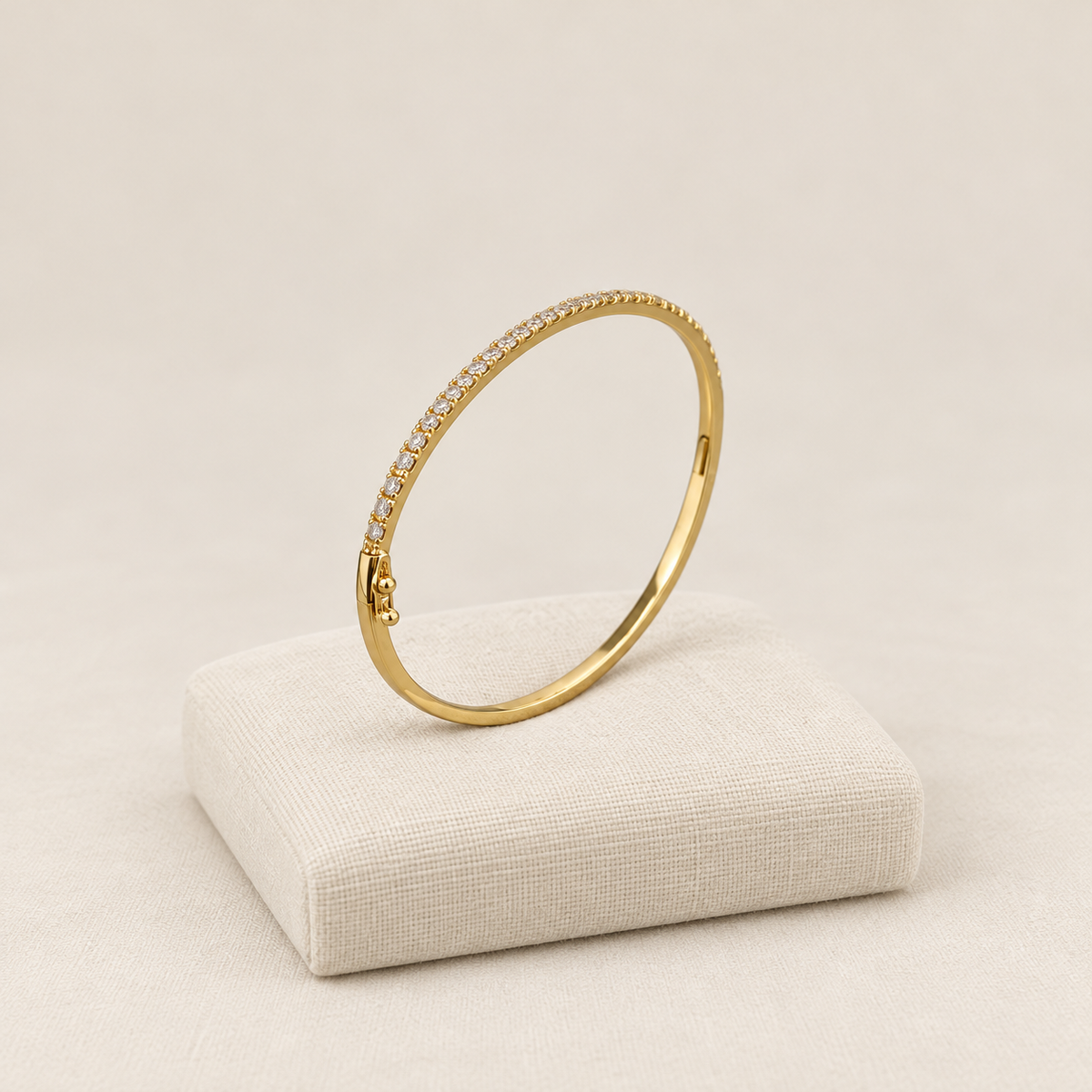 Pave Moissanite Bangle