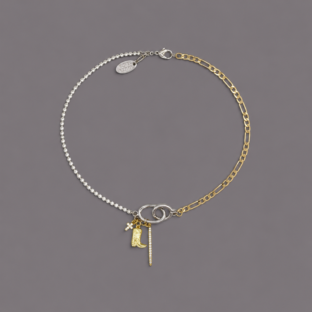 Spike & Boot Charm Necklace