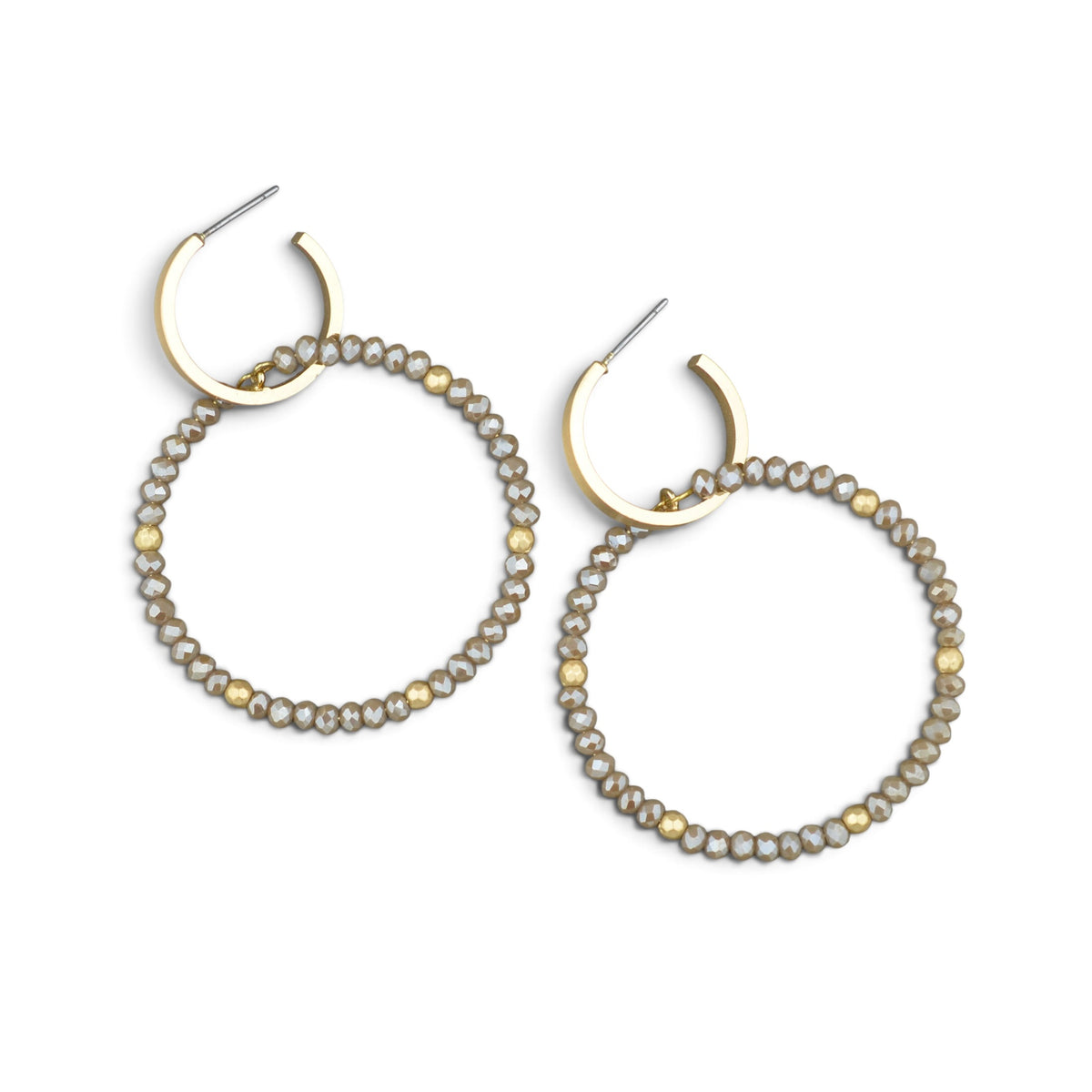 Ari Crystal and Metal Hoops