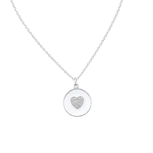 Lauren Enamel Heart Necklace
