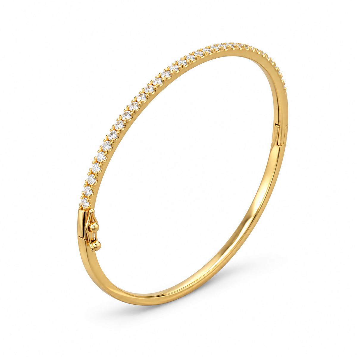 Pave Moissanite Bangle