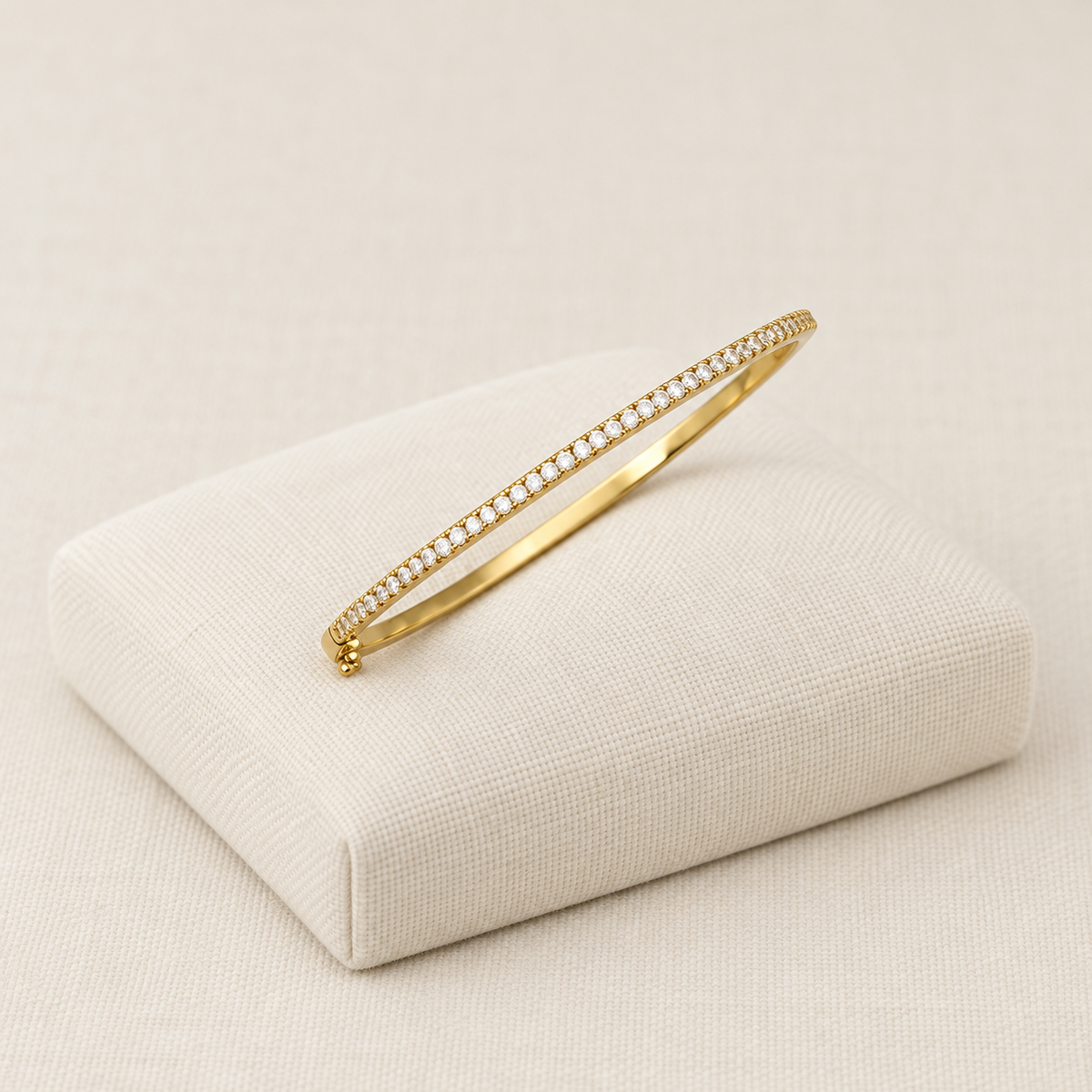Pave Moissanite Bangle
