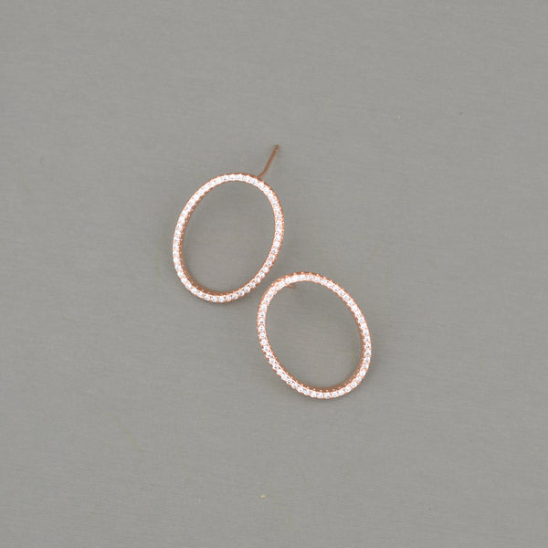 Oval Drop Jacket Earring