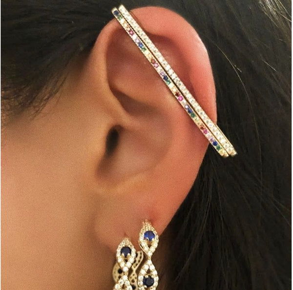 Pave Rectangle Ear Cuff
