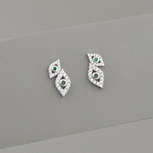 Double Emerald Evil Eye Posts