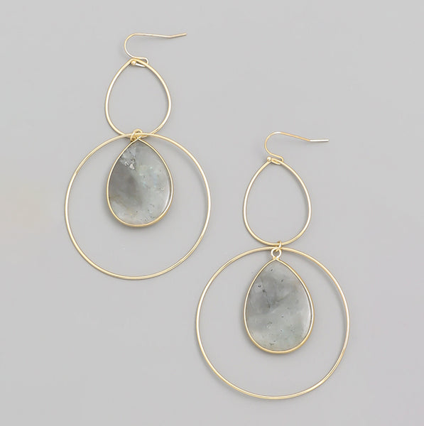 Semiprecious Hoops