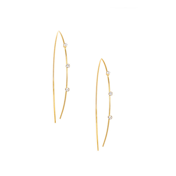 Crystal Wire Hoops