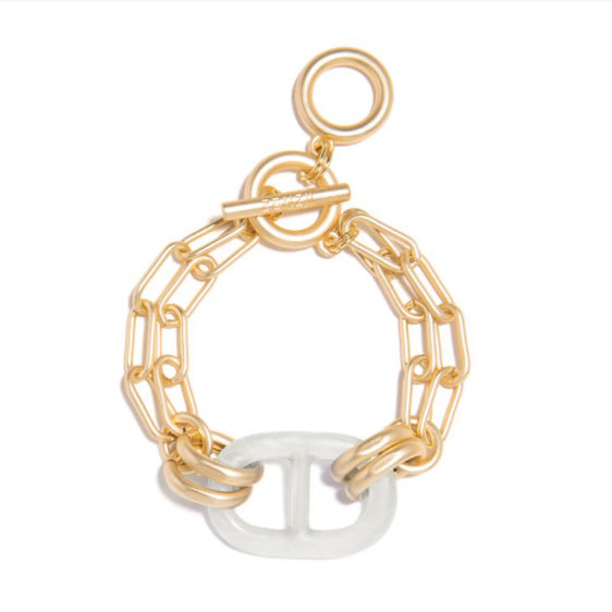 Resin Mariner Link Charm Bracelet