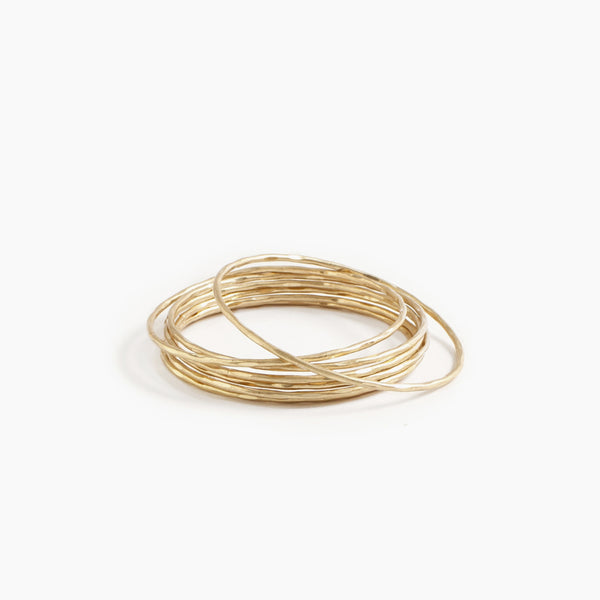 Hammered Gold Bangles