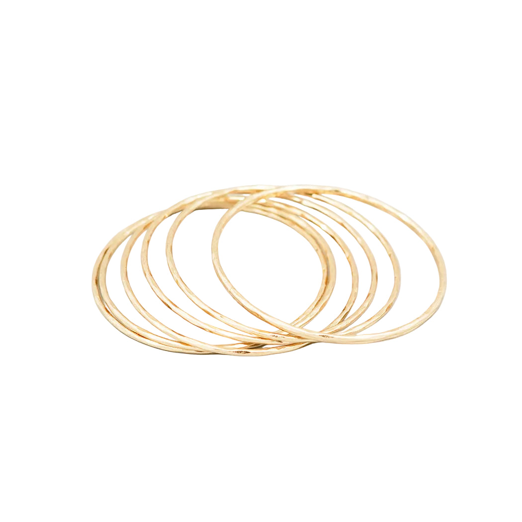 Hammered Gold Bangles