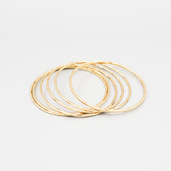 Hammered Gold Bangles