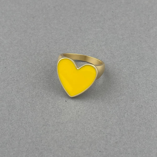 Enamel Heart Ring