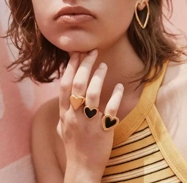Enamel Heart Ring