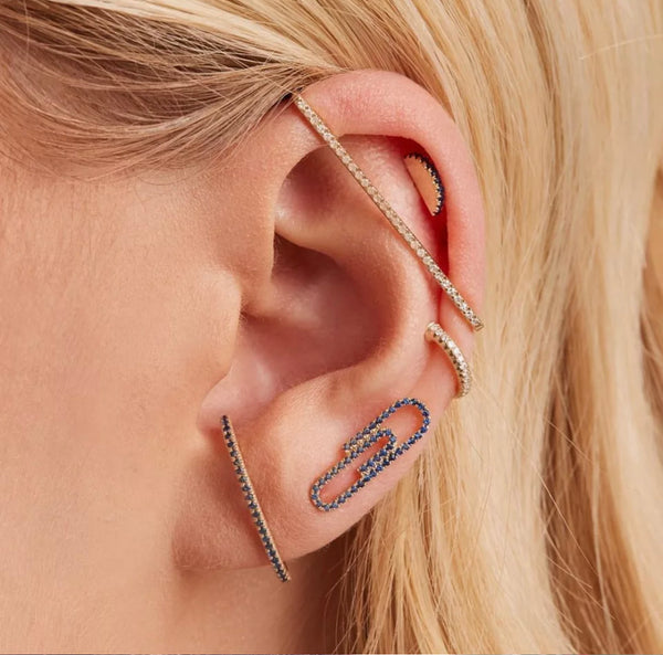 Pave Rectangle Ear Cuff