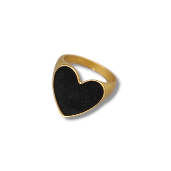 Enamel Heart Ring