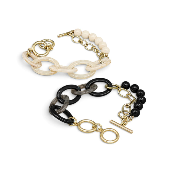 Mixed Lucite Beaded Bracelet