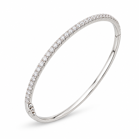 Pave Moissanite Bangle