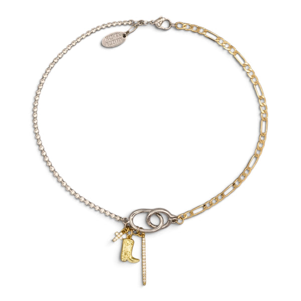 Spike & Boot Charm Necklace