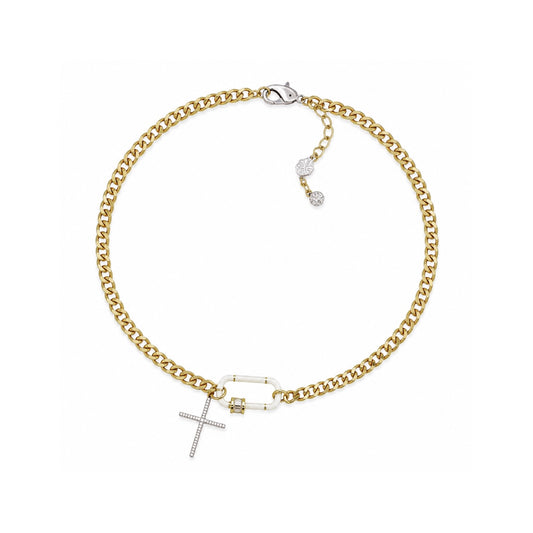 Carabiner Cross Chain Necklace