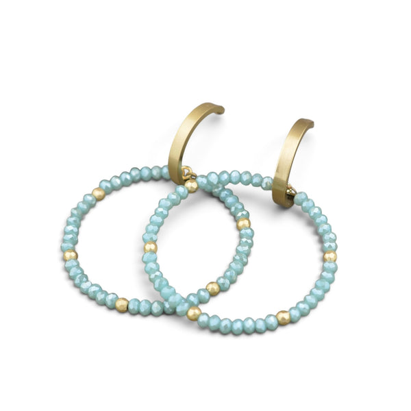Ari Crystal and Metal Hoops