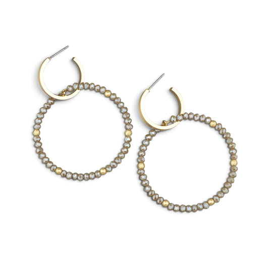 Ari Crystal and Metal Hoops