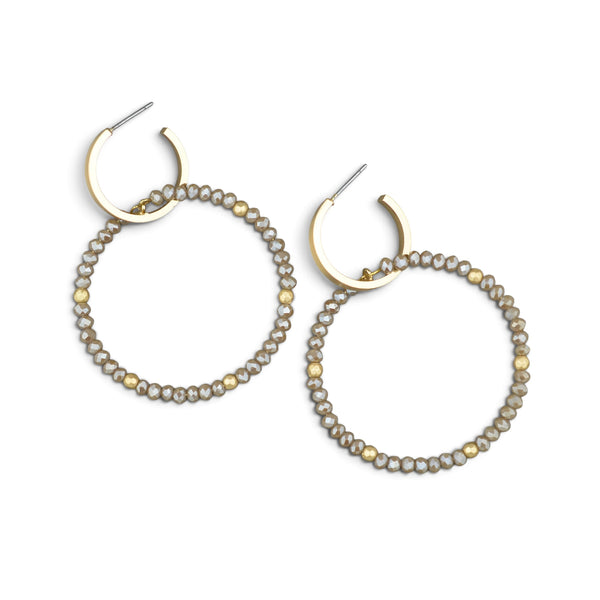 Ari Crystal and Metal Hoops