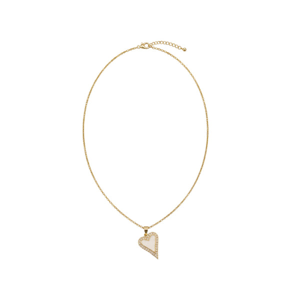 Modern Pave Heart Necklace