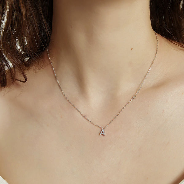 Pave Initial Necklace