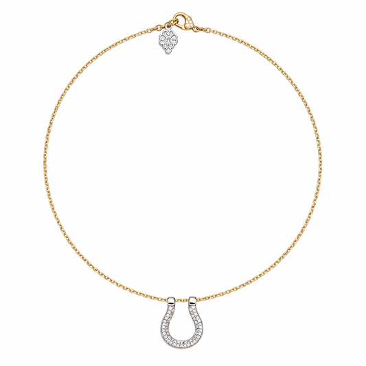 Pavé Horseshoe Pendant Necklace