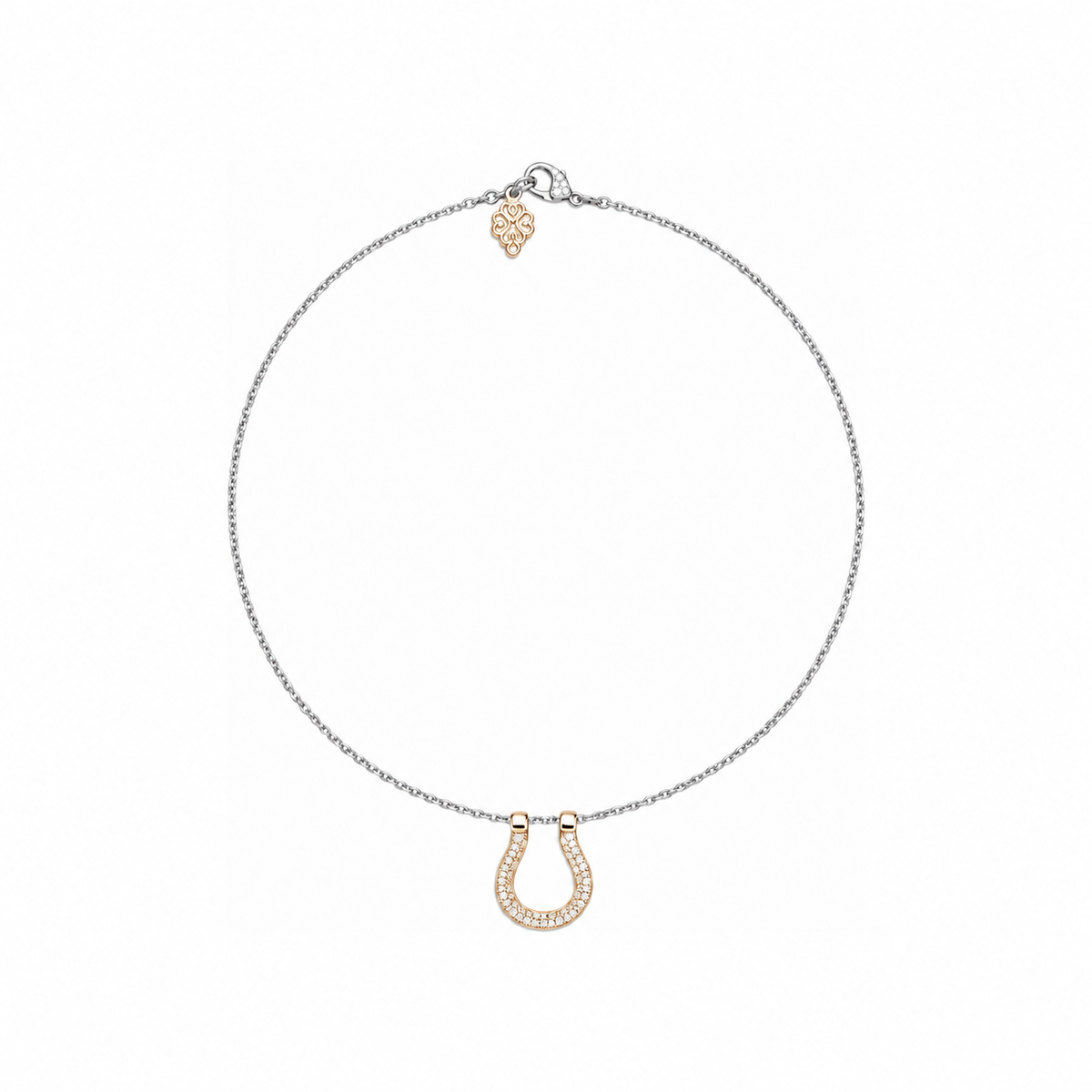 Pavé Horseshoe Pendant Necklace