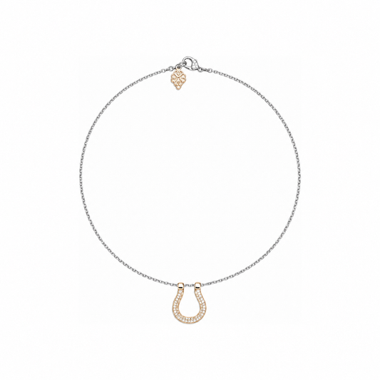 Pavé Horseshoe Pendant Necklace
