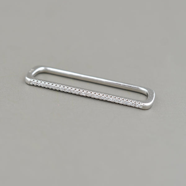 Pave Rectangle Ear Cuff