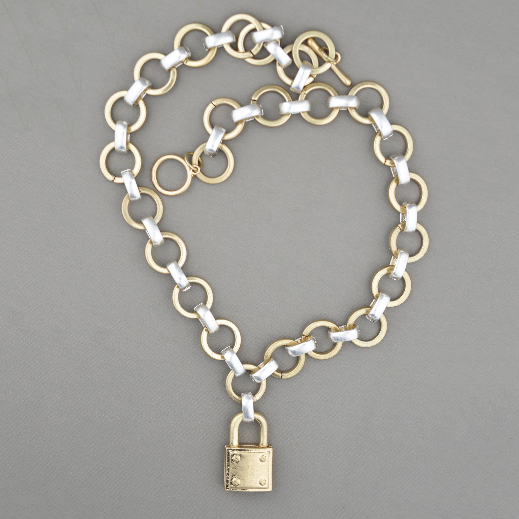 Brea Chain Lock Necklace