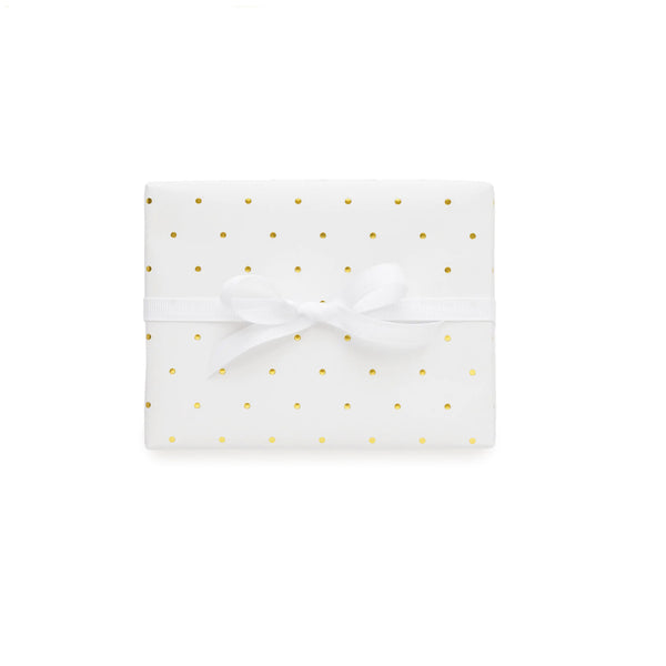 Gold Swiss Dot Gift Wrap