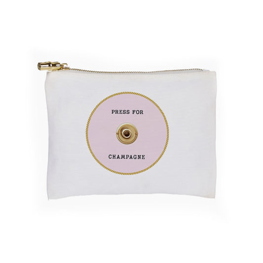 Press for Champagne Zip Pouch