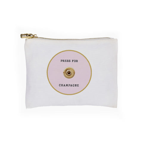 Press for Champagne Zip Pouch