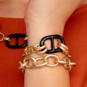 Resin Mariner Link Charm Bracelet