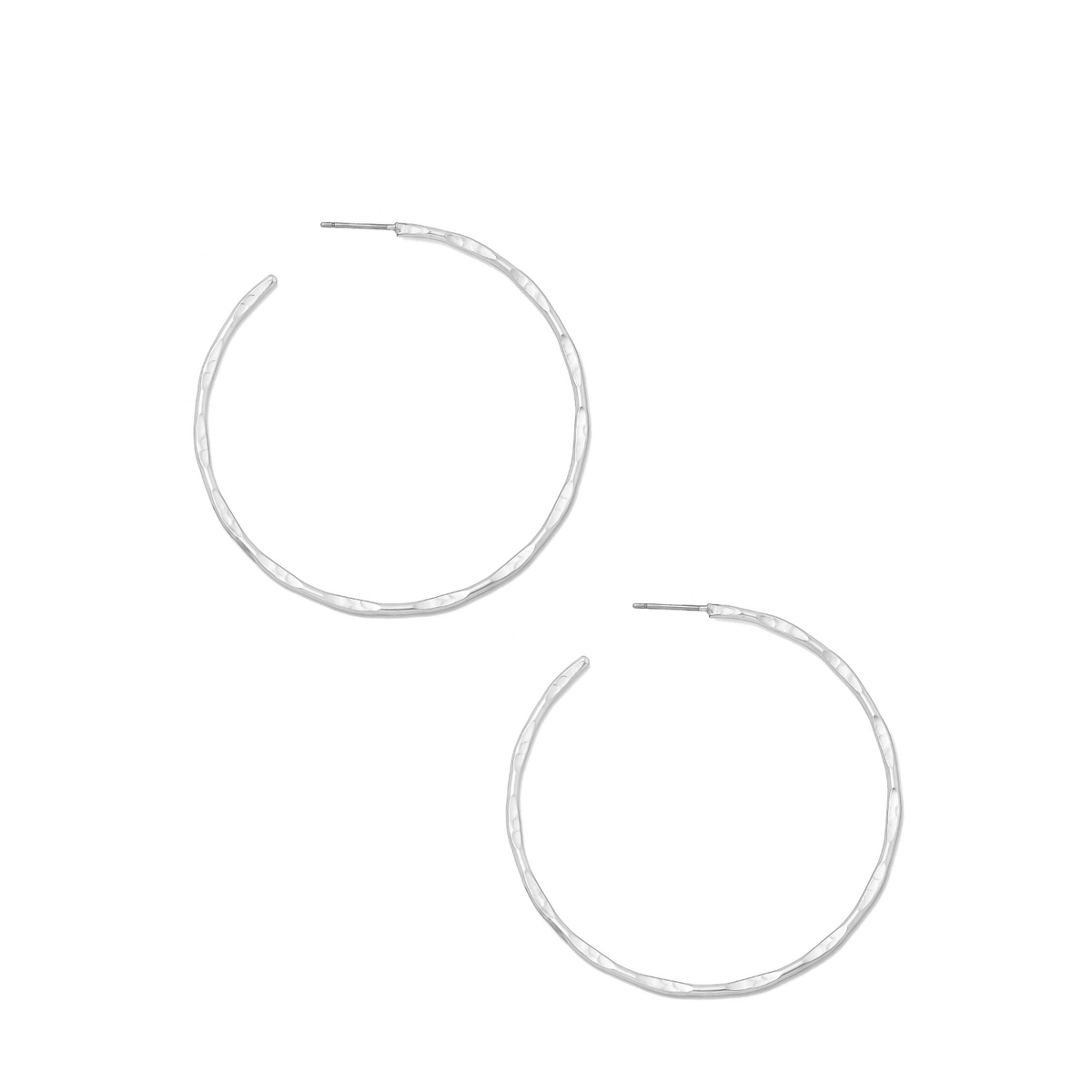 Thin Hammered Metal Hoops