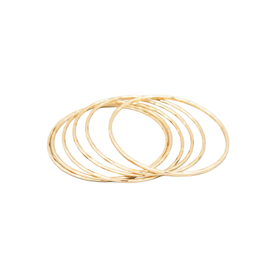 Hammered Gold Bangles