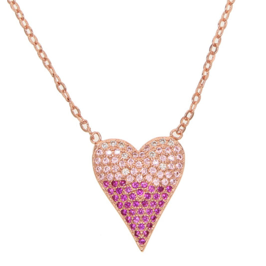 Tiffany Pave Heart Necklace