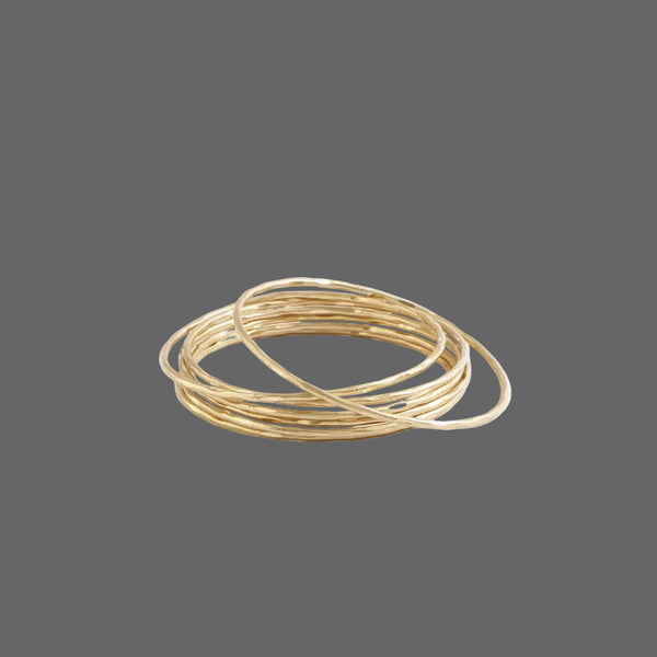 Hammered Gold Bangles